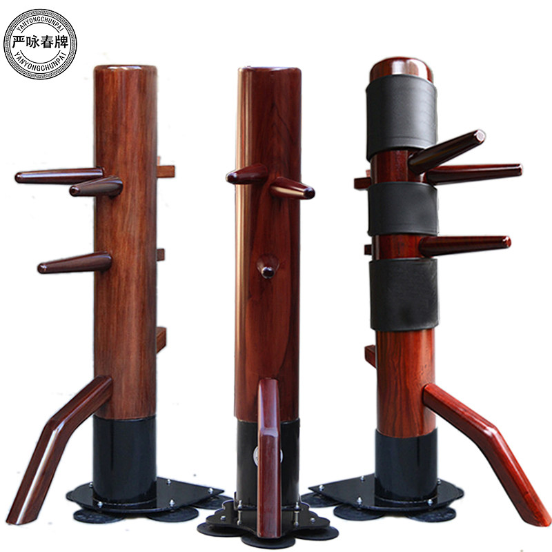 严咏春牌吸盘落地桩五梅升高咏春桩六个大吸盘叶问桩武术训练活桩
