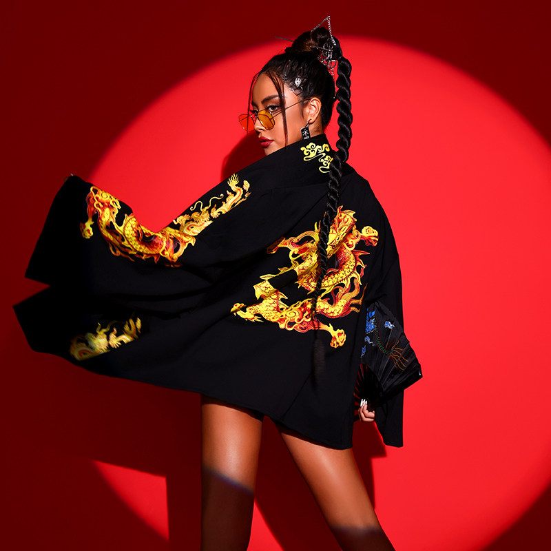 女团演出服套装中国风爵士舞服装古风韩舞打歌服国潮年会舞蹈服女