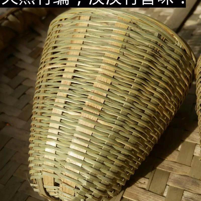 大口径家用竹编漏勺酸辣粉米粉漏斗面捞子漏面 面条漏勺笊篱竹火图片