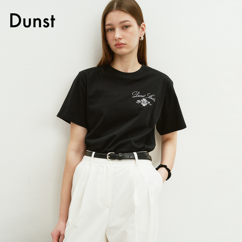 Dunst2024夏新品中性拱形LOGOT恤手写印花短袖徽标半袖UDTS4B132 女装/女士精品 T恤 原图主图