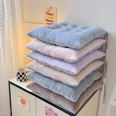 新款流星雨加厚冬季防滑坐垫办公室久坐学生家用毛绒椅垫暖绒宿舍