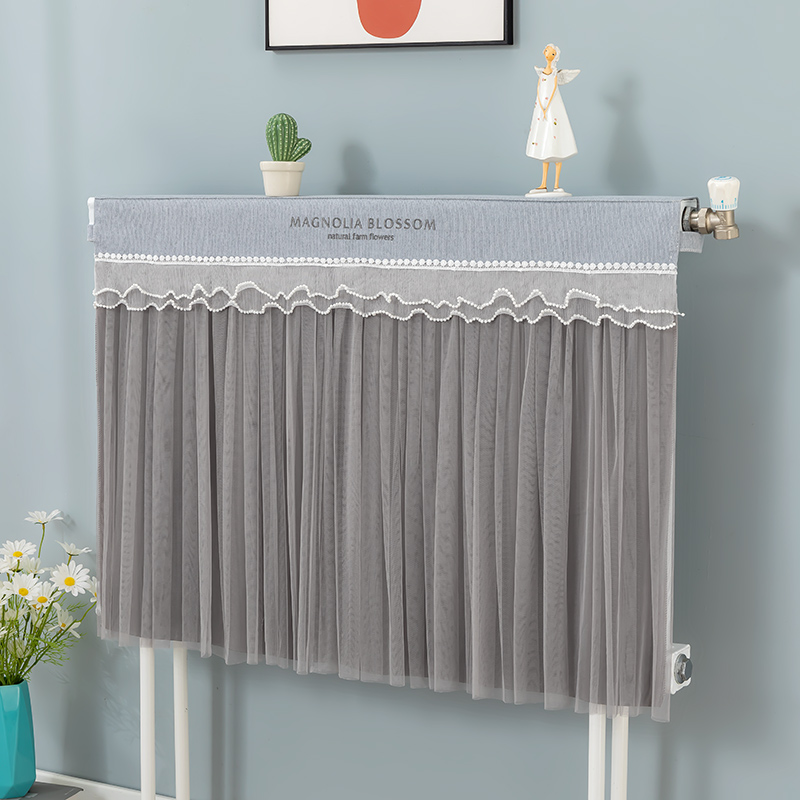 蕾丝暖气片防尘罩全包不透色防熏黑墙暖气遮挡装饰帘暖气罩简约