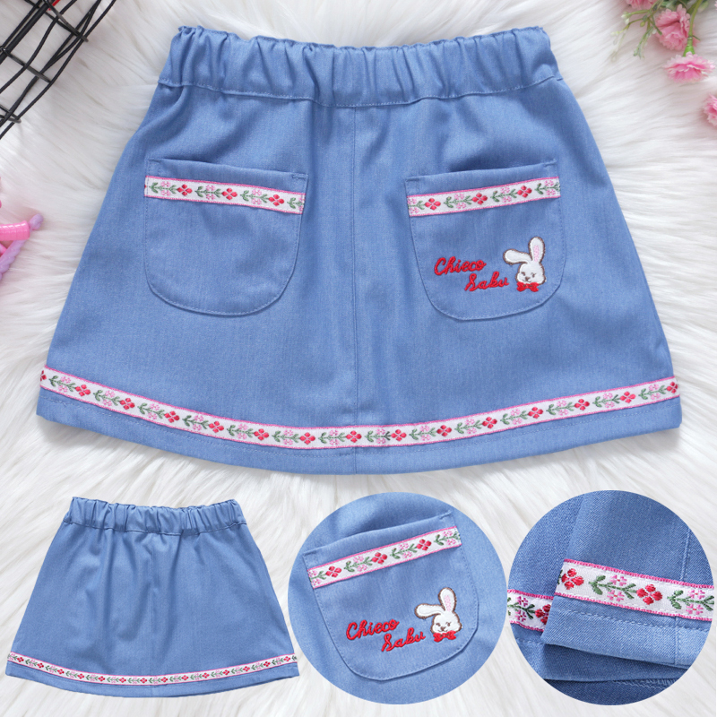 儿童夏季薄款牛仔裙半身裙