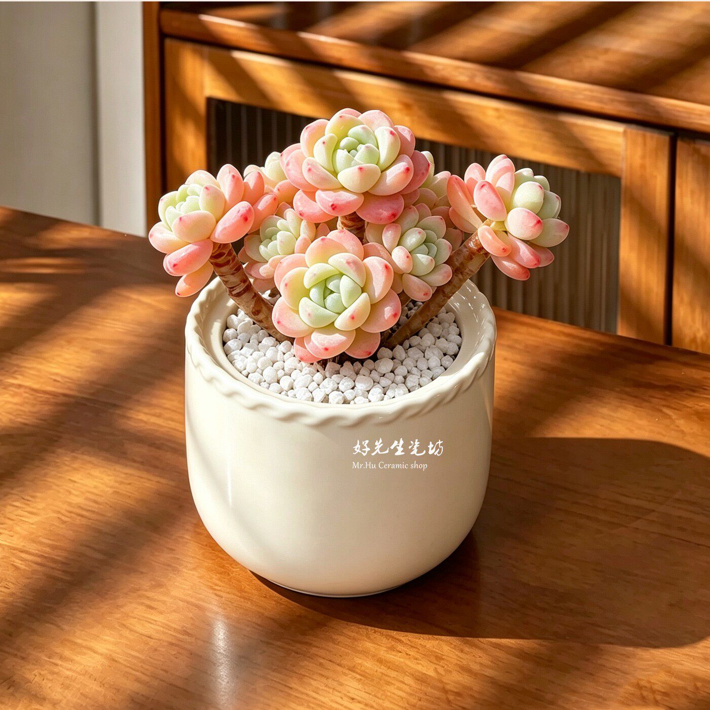 奶茶色DIY陶瓷花瓶笔筒水培筒