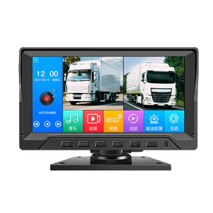 货车行车记录仪高清夜视二路盲区行人BSD声光报警提示监控一体机