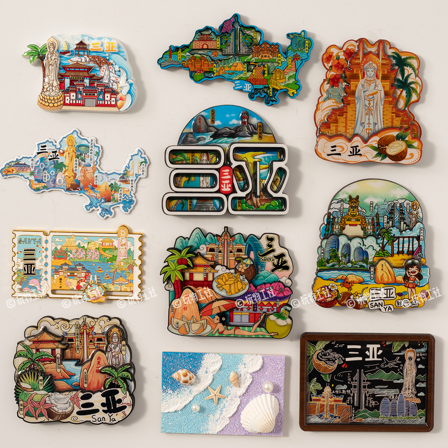 海南三亚冰箱贴文创旅游纪念品