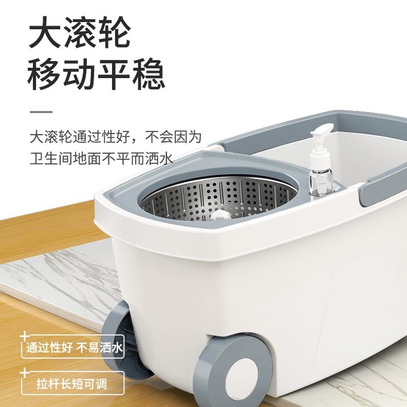 地拖墩布2023自动双驱动旋转拖把水一拖净免手洗拖布桶新款家用脱