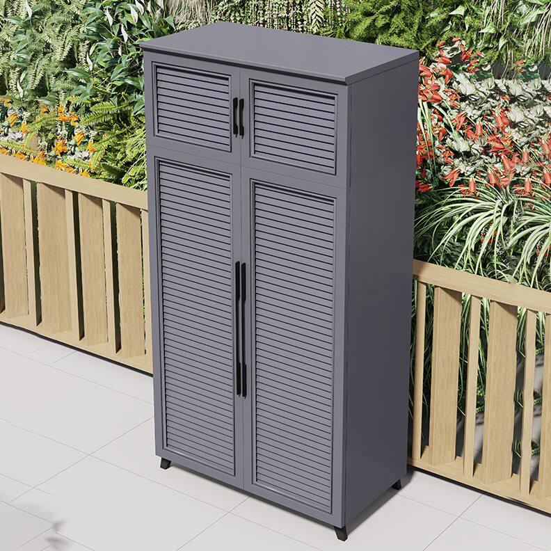 全铝合金室外储物柜门囗花园工具柜庭院大容量防水鞋柜收纳柜定制