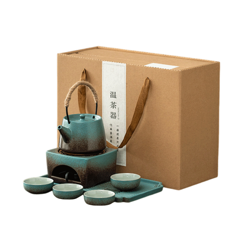 粗陶日式蜡烛温茶炉套装暖茶炉底座煮茶壶酒店泡茶下午茶花茶礼盒