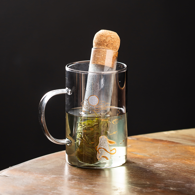 盆艺源玻璃试管茶漏茶滤茶叶过滤