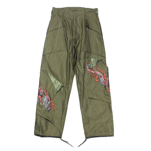 Sulvam长裤工装日系刺绣