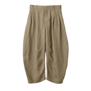 亚麻百褶弯刀休闲西裤 以色列设计师品牌 25春夏 MAYNER HED