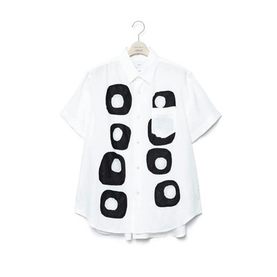 五折 日本设计师品牌 FUMITO GANRYU 25春夏 拼布短袖衬衫