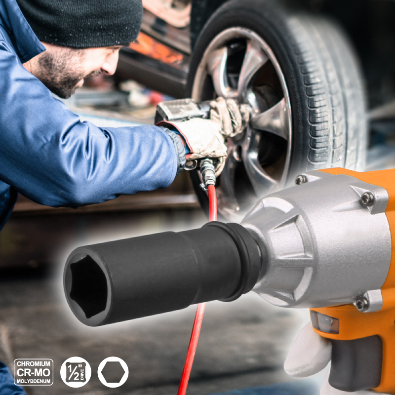 电动扳手套筒头大飞加长型风炮手电钻套筒36/38/4T1外六角气动套