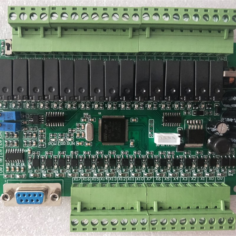 国产PLC工控板 FX1N 30MR 32MR 直接下载 监控 可编程控制器