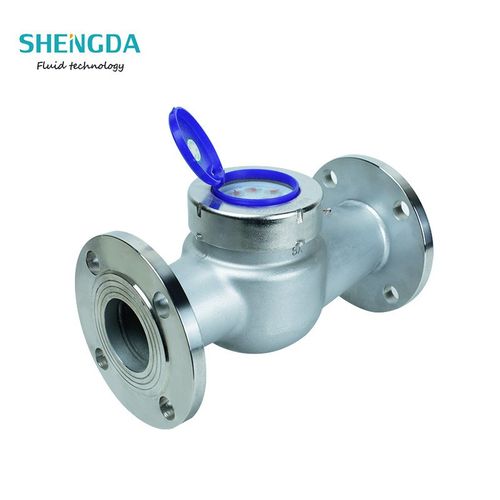 不锈钢旋翼式水表lxs水表家用密封计量自来水蓝盖法兰水表DN50-65