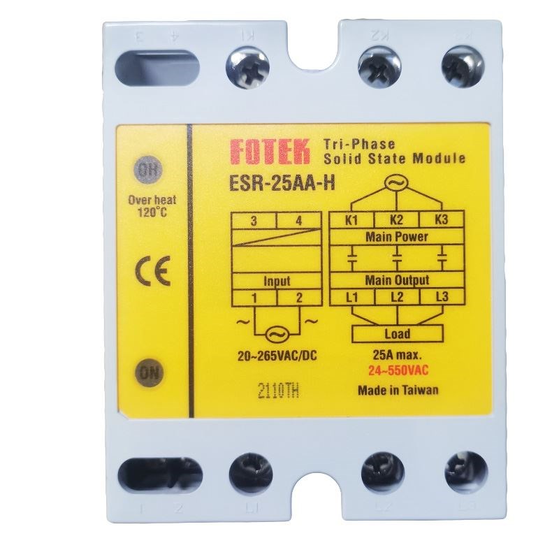 FOTEK台湾阳明三相固态继电器ESR-25/40/60/80/100AA-H功率