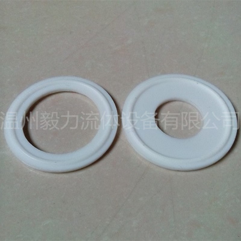 YL直销四氟垫片卡箍接头垫子PTFE快装密封垫圈卡盘O型铁氟龙垫片
