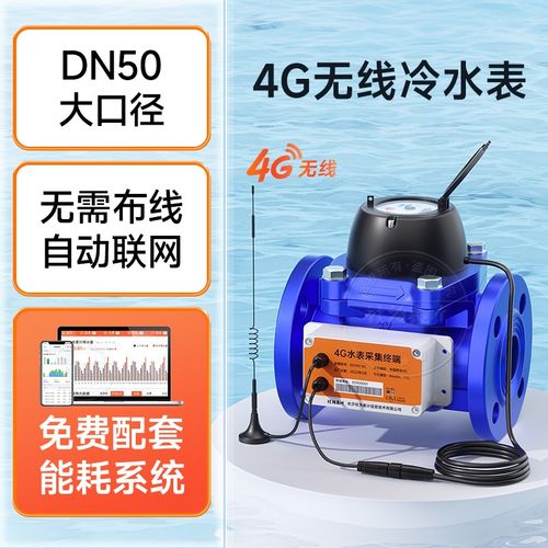 社为4G无线远传大口径水表 智能远程抄表工业法兰水表DN50/100