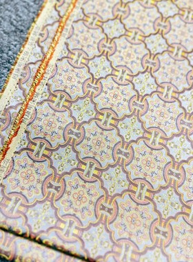 咖啡色定胜纹全丝周康明名家宋锦宋锦手作做包包发夹葫芦