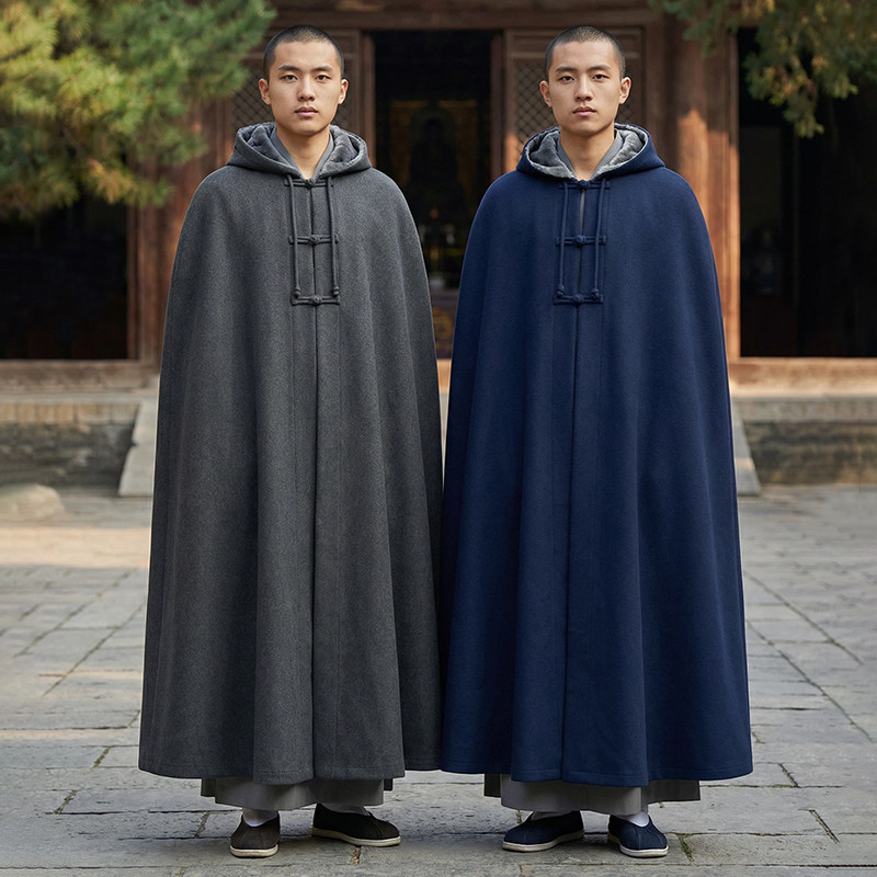 冬季僧服打坐禅修披风保暖长款加绒中长款加棉出家僧人棉袄和尚衣,男装,其他民族服装,淘宝优惠券,粉丝福利购,淘宝优惠卷