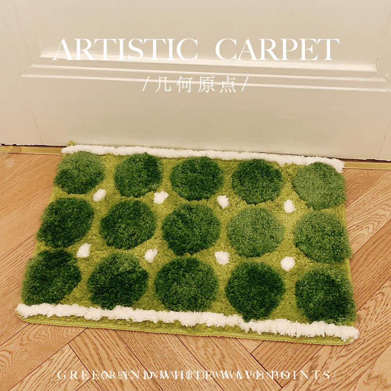 秋冬天苔藓地毯床边毯浴室门口厕所卫生间加厚强吸水防滑地垫脚垫