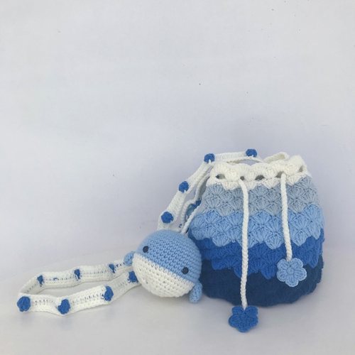 材料包棉线钩针线鲸鱼宝宝