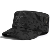 吉普五星帽子男士 平顶帽新品 户外休闲迷彩鸭舌帽防晒透气遮阳帽潮