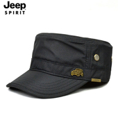 JEEP吉普帽子男士 户外平顶帽春夏秋简约鸭舌帽太阳帽四季 速干男帽
