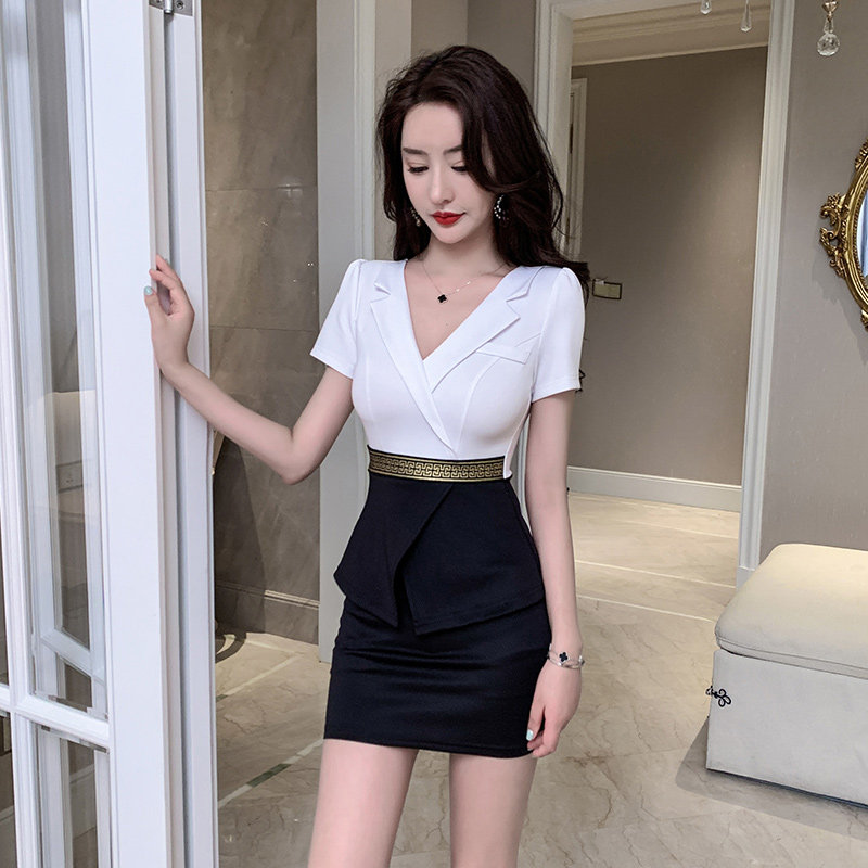 美容师工作服女性感套装气质足疗足浴技师服桑拿按摩会所沐足工衣