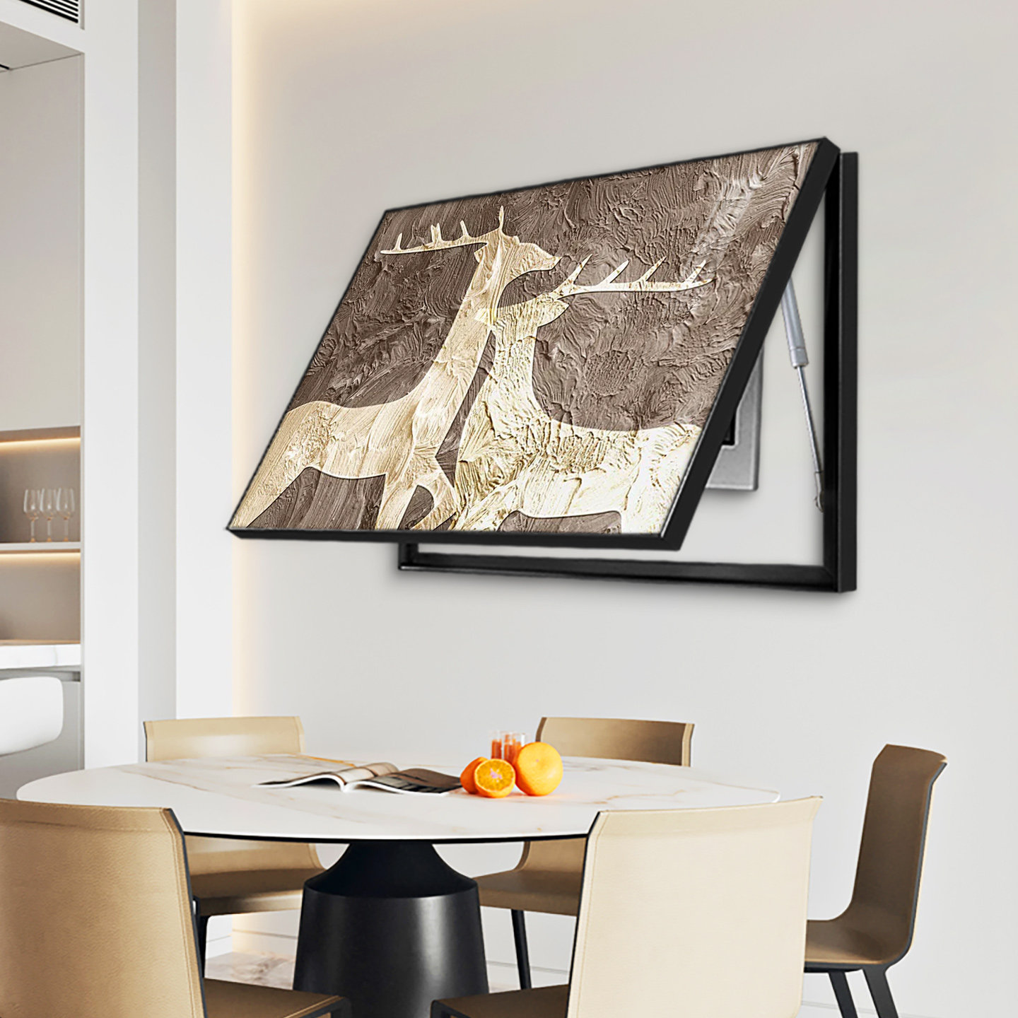 2026电表箱装饰画免打孔现代简约配电箱遮挡电闸盒肌理感抽象挂画