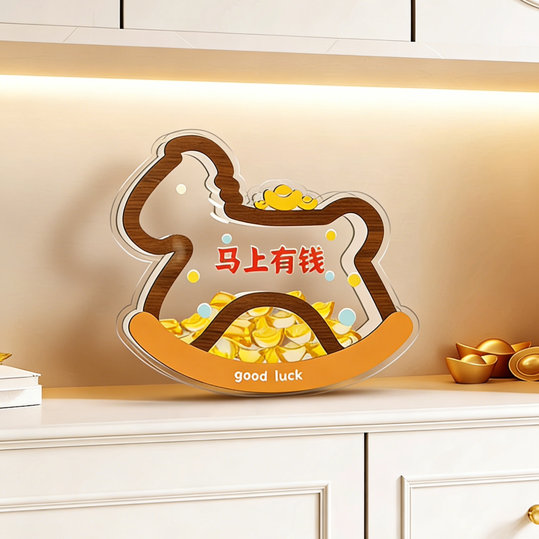 马上有钱家居办公室桌面摆