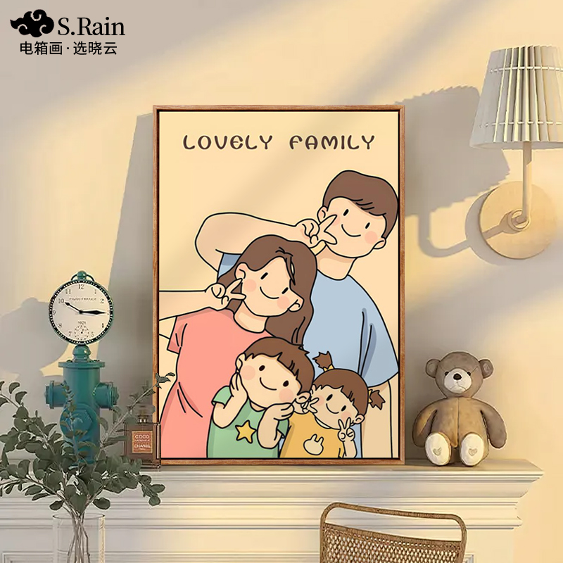 晓云客厅奶油风桌面摆画