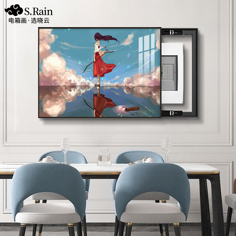 犬夜叉电表箱装饰画卡通动漫餐厅开关电源电闸箱网红遮挡挂画桔梗