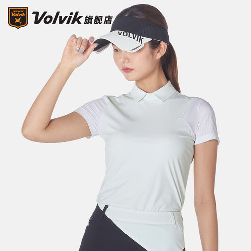 VOLVIK翻折领冰感薄款透气短袖