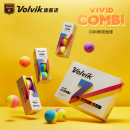 VOLVIK沃维克 VIVID COMBI双色彩色高尔夫礼盒定制职业哑光三层球