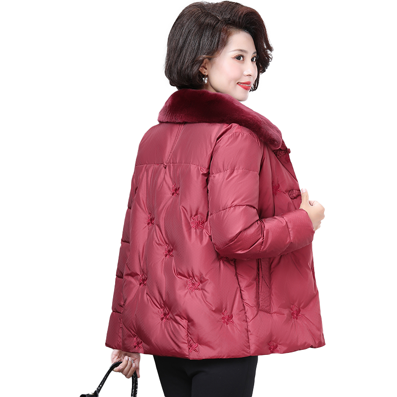 妈妈冬季2023新款高贵羽绒服外套