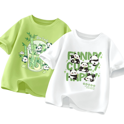 棉致圆领休闲短袖纯棉t恤