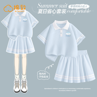 棉致女童连衣裙夏季2026新款夏装短裙大童公主裙休闲洋气女孩裙子
