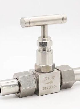 J23W160P不锈钢一字柄针型阀耐高温防出口标焊接截止阀蒸汽耐压