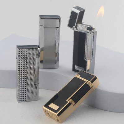 SPUNIK侧滑轮打火机纤巧砂轮明火烟斗使用打火机礼盒会员礼