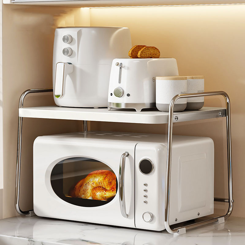 不锈钢微波炉烤箱置物架厨房台面锅具电饭煲分层一体收纳架子,厨房/烹饪用具,抹布架/厨房清洁收纳架,淘宝优惠券,粉丝福利购,淘宝优惠卷