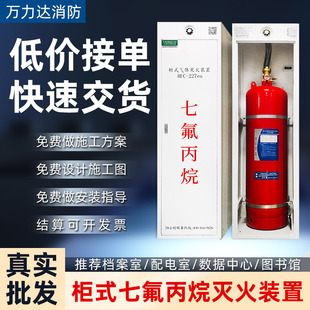 120机房配电房用 置系统无管网消防洁净气体70 七氟丙烷柜式 灭火装