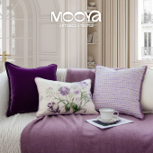 紫色抱枕高级复古靠枕套沙发客厅靠垫轻奢新款 MOOYA朝漫紫露 法式