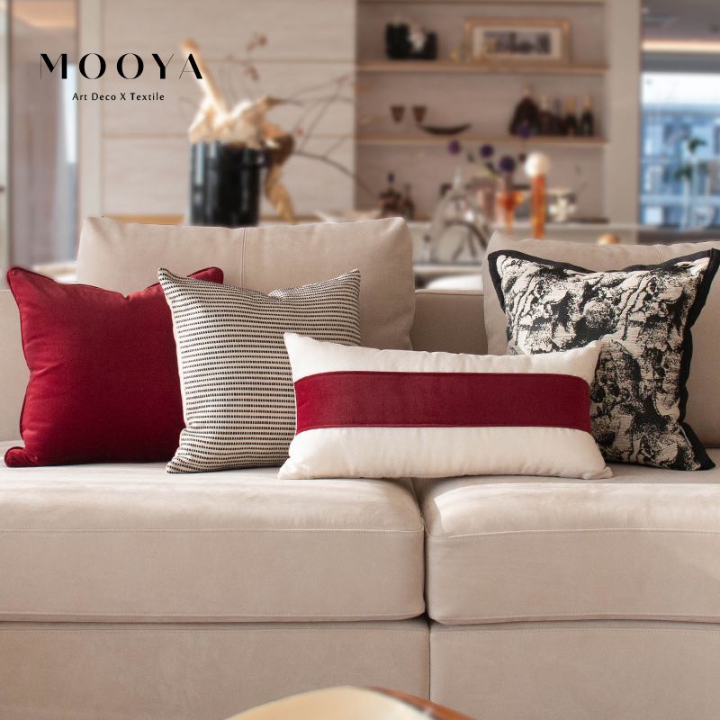 勃艮第红法式复古靠垫抱枕套杭州