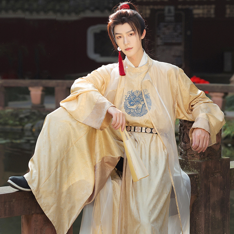 汉服男款唐制圆领袍古装春秋款古风国风少年汉服古代男装服