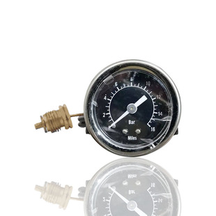 4厂 咖啡机压力表奶泡机压力表毛细管带支架金属壳Y40Z 16bar