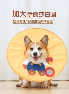 宠物狗狗伊丽莎白圈加深防舔伤口绝育头套搞怪脖圈柯基猫圈加长款