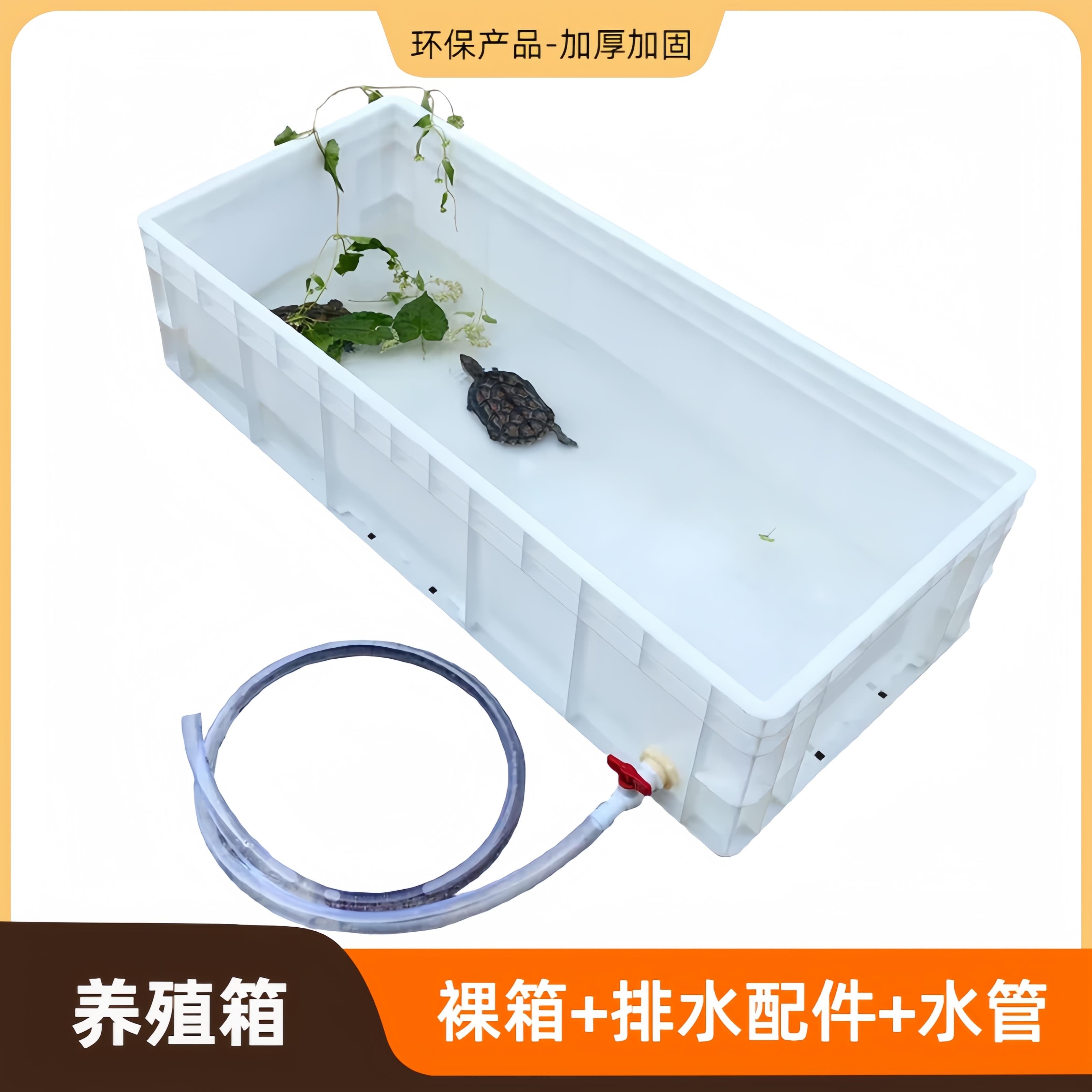 加厚龟箱鱼缸乌龟缸养殖箱带排水大号龟箱水族箱大型箱子塑料箱缸