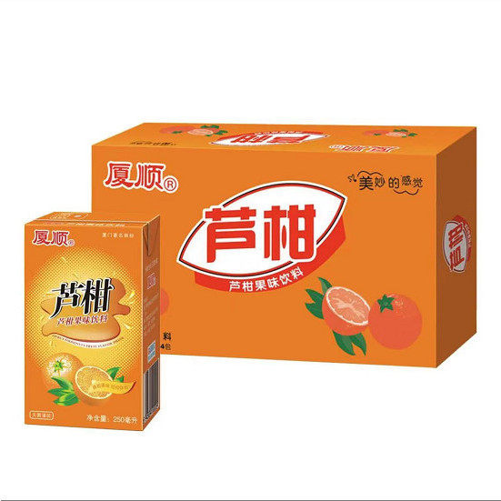 厦顺芦柑果味饮料250ml*24包/箱夏季清凉果蔬饮品冬瓜茶菊花茶